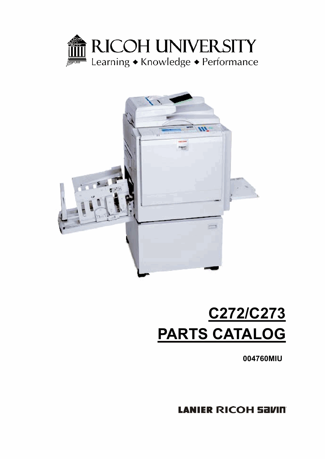 RICOH Aficio DX4545 C272 Parts Catalog-1